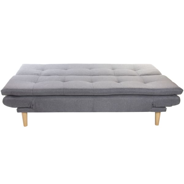 Canapé Convertible Scandinave Gris et Bois