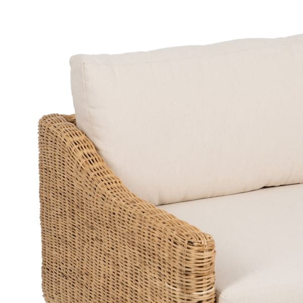 Tropical Sofa in Wood and Natural Fiber