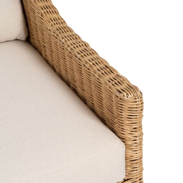 Tropical Sofa in Wood and Natural Fiber