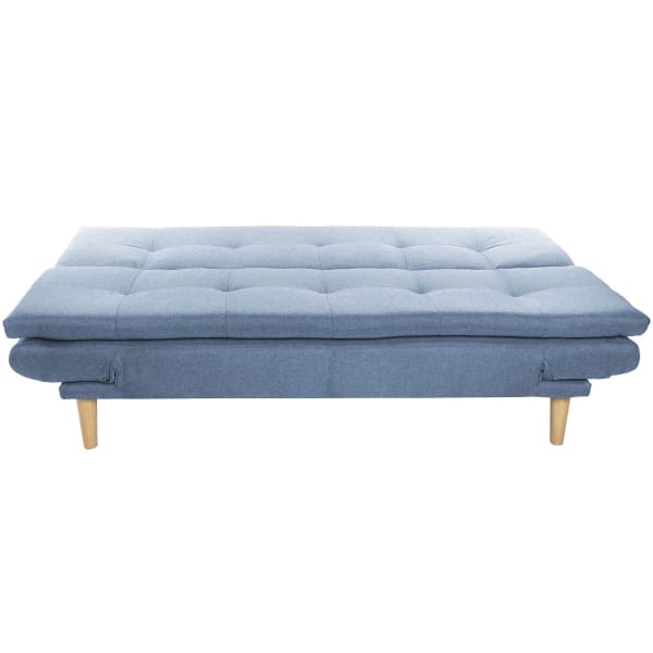 Canapé Convertible Scandinave Bleu Ciel et Bois