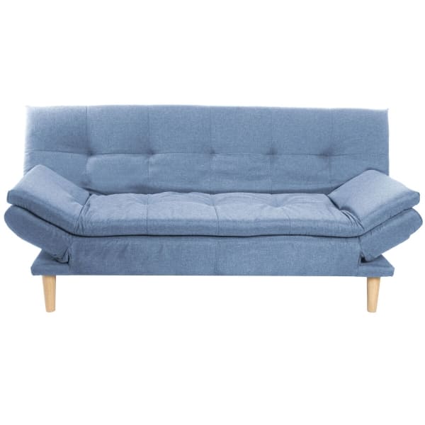 Canapé Convertible Scandinave Bleu Ciel et Bois