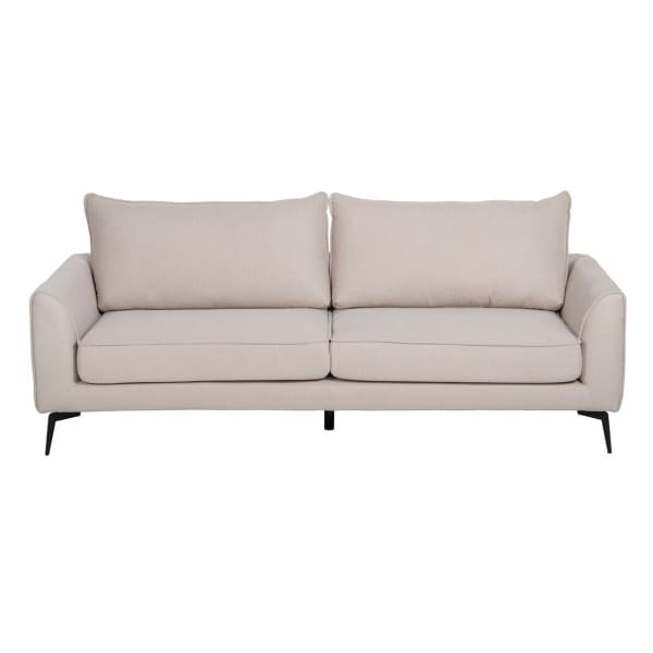 3 Seater Living Room Sofa Beige Nylon