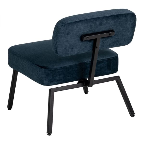 Chaise Atypique Tendance Bleu Marine et Noir 