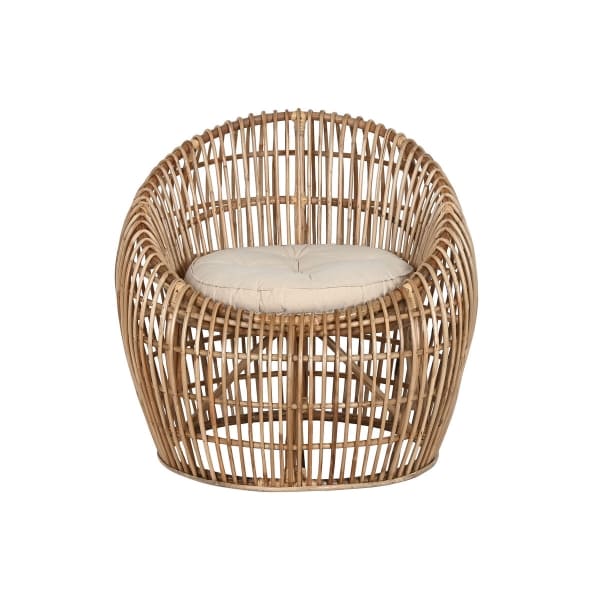 Fauteuil de Jardin Coquillage Bambou et Rotin