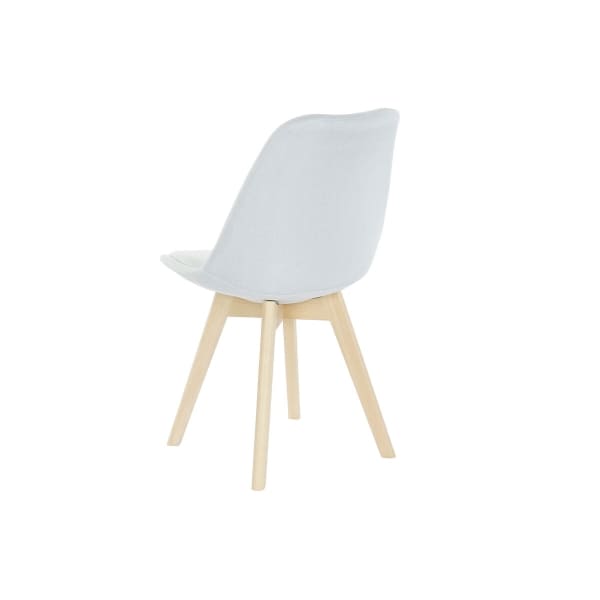 Chaise Scandinave Tissu Rembourré Bleu Clair et Bois