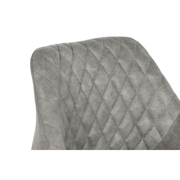 Loft Chair Light Gray Microfiber and Black Metal