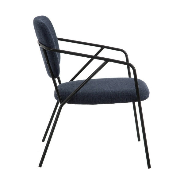 Contemporary Armchair Home Decor Blue Metal (61 x 56 x 75 cm)