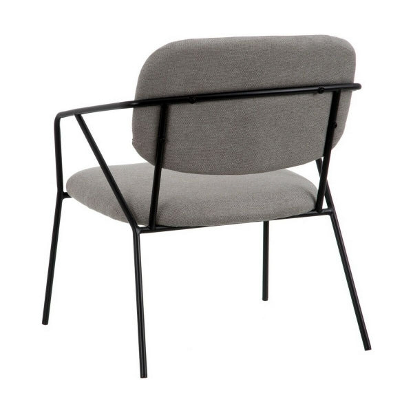 Contemporary Armrest Chair Light Gray (61 x 56 x 75 cm)