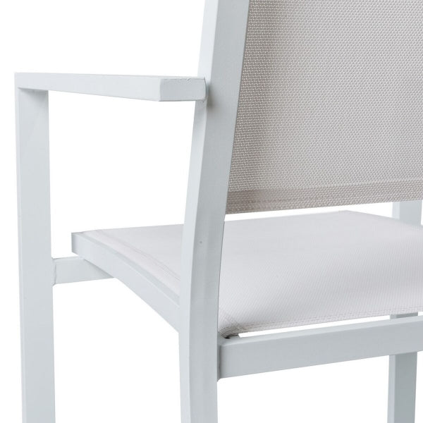 Chaise de Jardin Design Aluminium Blanc Polaire