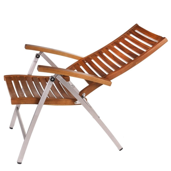 Chaise de Jardin Inclinable Home Decor en Bois d'Acacia