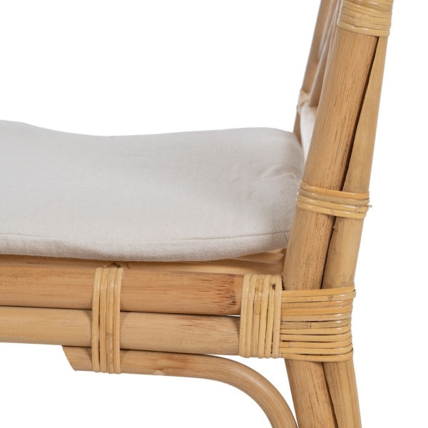 Silla Bali Design de ratán natural tejido (45 x 55 x 91 cm)