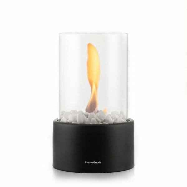 ING Black Bioethanol Decorative Table Fireplace