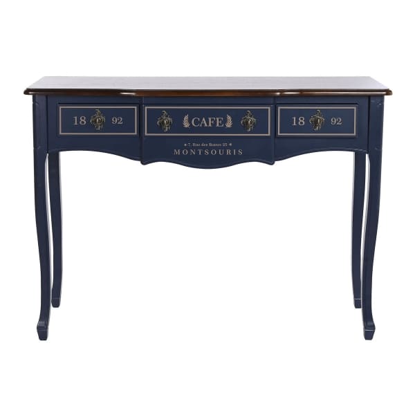 Console d'entrée Style Parisien en Bois Bleu Marine