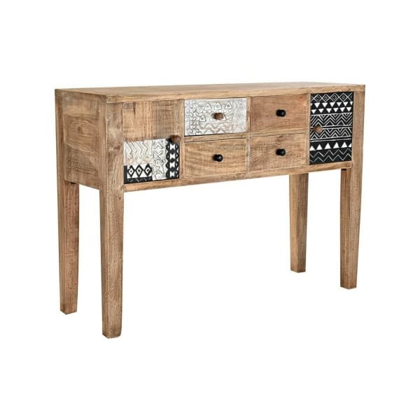 Meuble d'Entrée Design Africain en Bois de Manguier (121 x 40 x 86 cm)