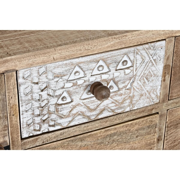 African Design Entrance Furniture in Mango Wood (121 x 40 x 86 cm)