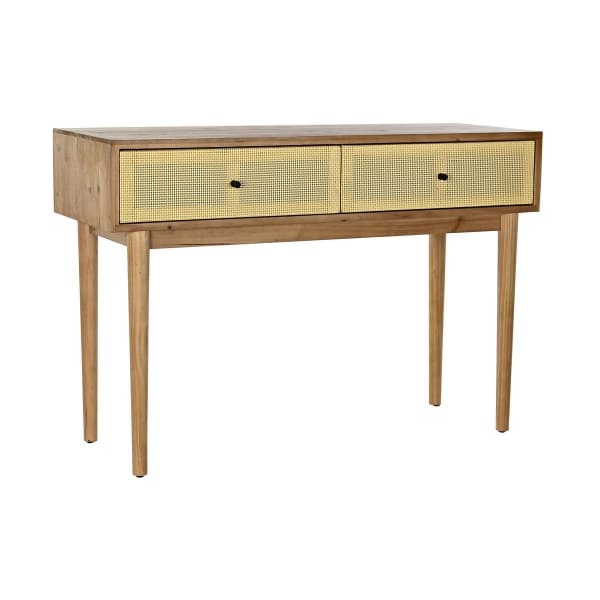 Console Vintage en Cannage et Sapin Marron