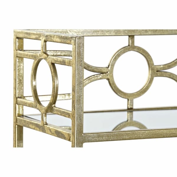 Arabic Entrance Console in Gold Metal and Mirror Home Decor 127 x 23 x 90 cm