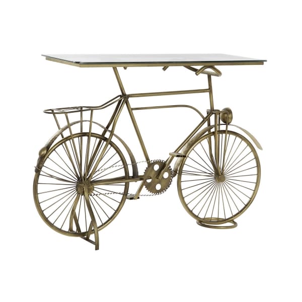 Console Bicyclette en Métal Doré