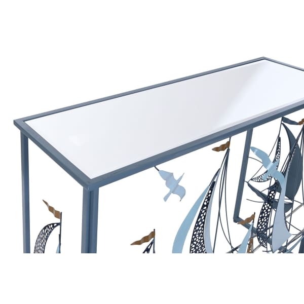 Blue Metal Console Sailboat Design