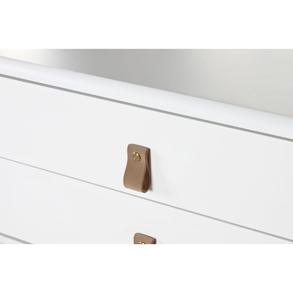 Scandinavian Drawer Console in White Wood