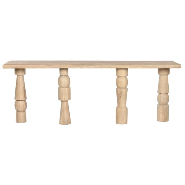 Grande Console d'entrée Atypique en Bois Sculpté