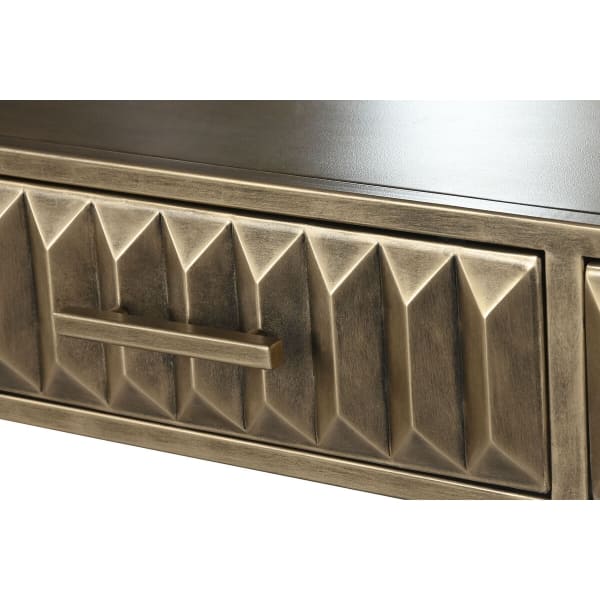 Contemporary Entrance Console in Gold Metal