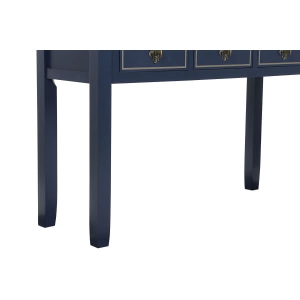 Navy Blue Wooden Hotel Entrance Console