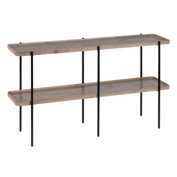 Console Loft 2 Etages en Bois et Fer