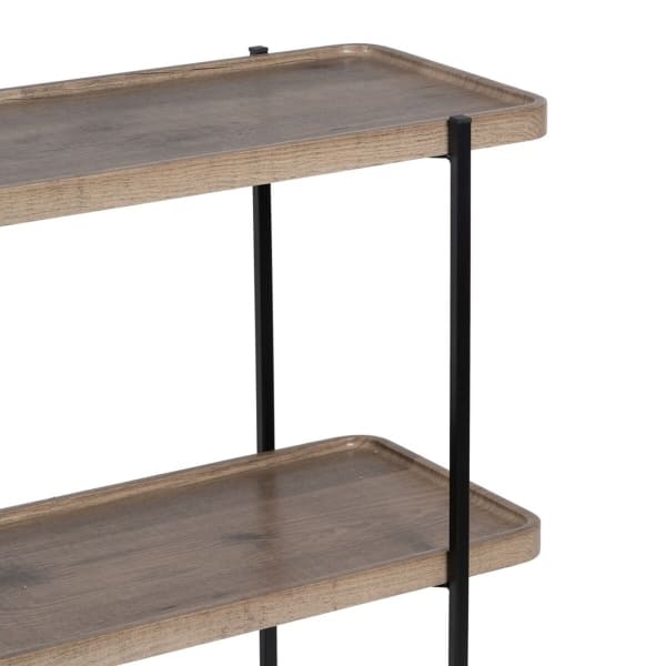 Console Loft 2 Etages en Bois et Fer