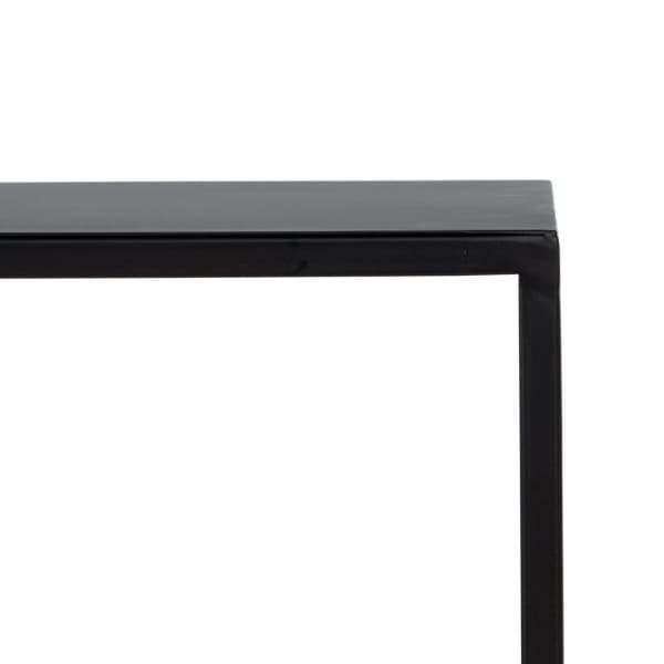 Contemporary Black and Wood Entrance Console