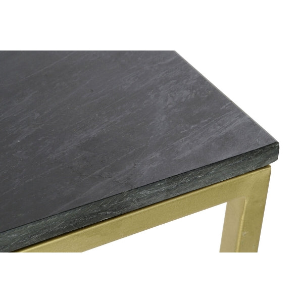 Designer Console Table in Black Marble and Gold Metal Home Decor