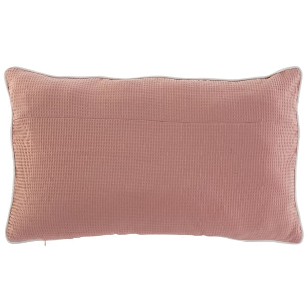 Coussin Broderie Corail Marin Blanc et Rose