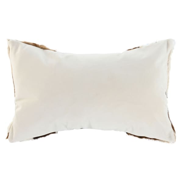 Atypical Brown and White Cowhide Design Cushion 50 x 10 x 30 cm