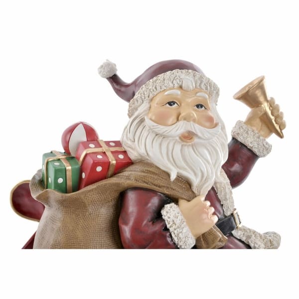 Figurine Père Noël sur son Traineau Rouge Lumineux LED