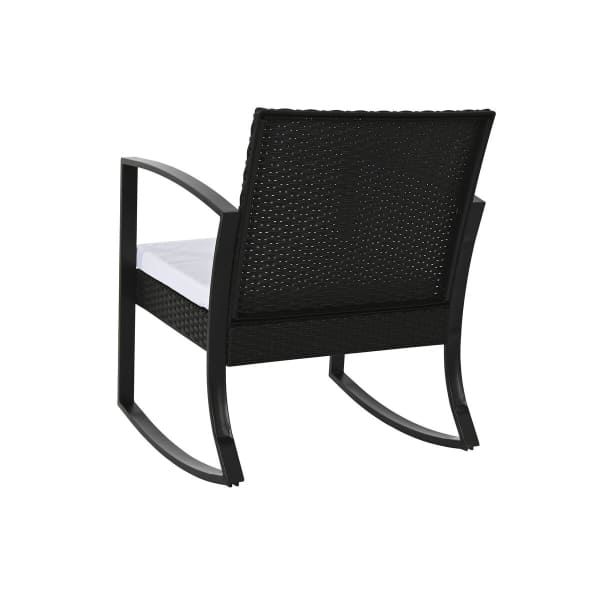 Petit Salon de Jardin avec Fauteuils Basculants Noir