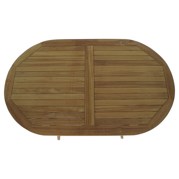 Ensemble Table et 4 Chaises de Jardin Balinais en Bois de Teck