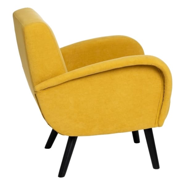 Fauteuil Moderne avec Accoudoirs Jaune Moutarde