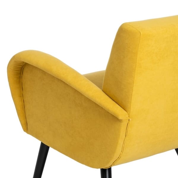 Fauteuil Moderne avec Accoudoirs Jaune Moutarde