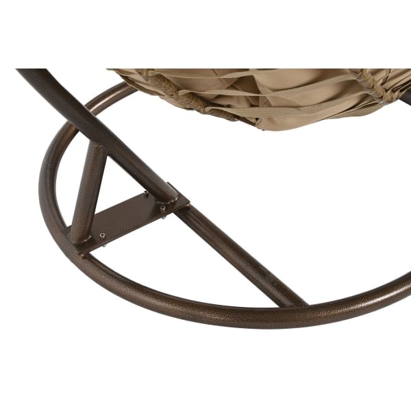 Foldable Hanging Egg Armchair on Brown and Beige Legs