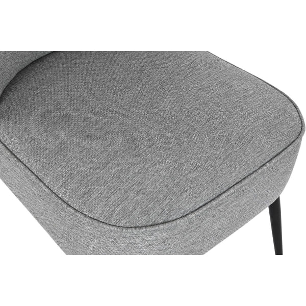 Fauteuil Scandinave Rembourré Gris Métal