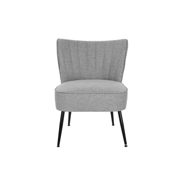 Fauteuil Scandinave Rembourré Gris Métal