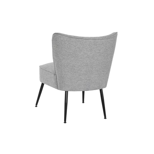 Fauteuil Scandinave Rembourré Gris Métal