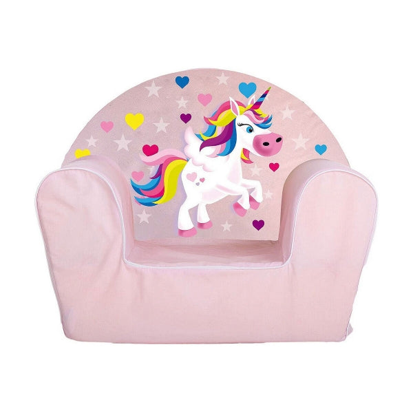 Fauteuil Enfant Licorne Rose Bonbon (52 x 48 x 51 cm)