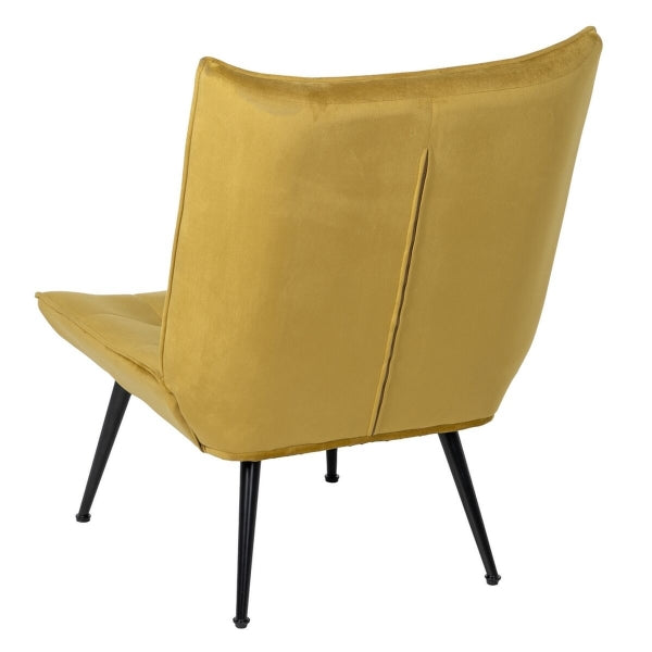 Sillón contemporáneo con respaldo alto Home Decor Golden Yellow 