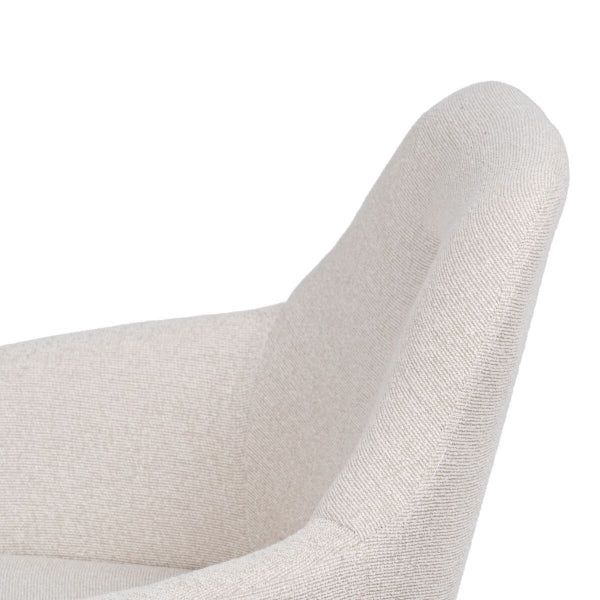 Fauteuil Design Contemporain Home Decor Beige et Métal Noir