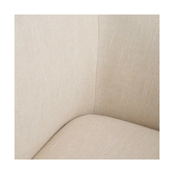 Fauteuil Design Contemporain Home Decor Crème et Bois Naturel