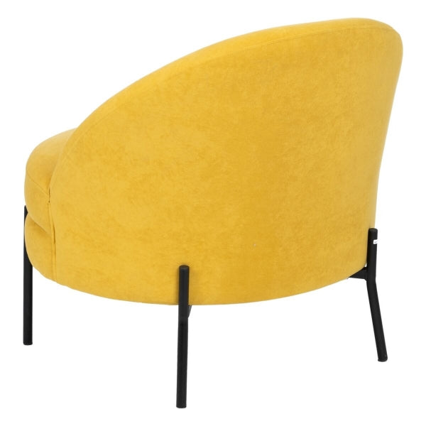 Fauteuil Design Italien Home Decor Jaune et Métal Noir