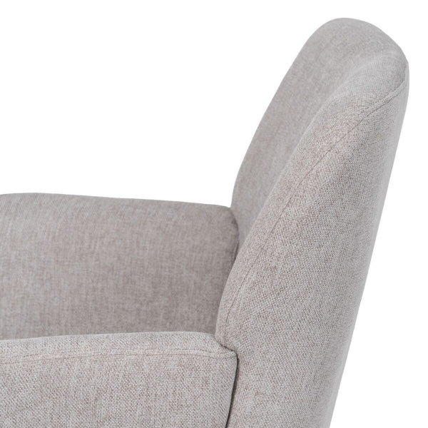 Fauteuil Design Traditionnel Home Decor Gris et Métal Noir