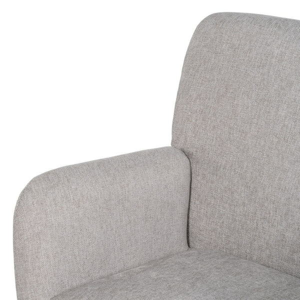 Fauteuil Design Traditionnel Home Decor Gris et Métal Noir