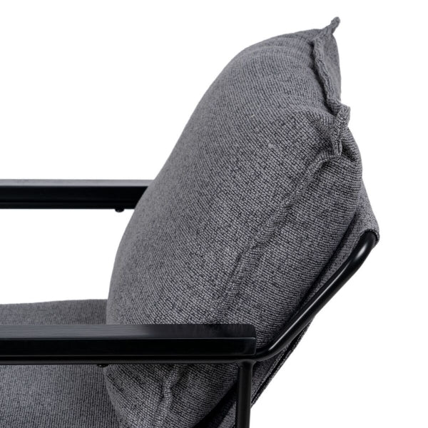 Fauteuil Incliné Design Loft Gris et Noir